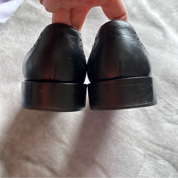 MARIO CALUGI Men’s Dress Shoes 10M Black Made in Italy Leather Dressy Oxfords - Picture 5 of 12